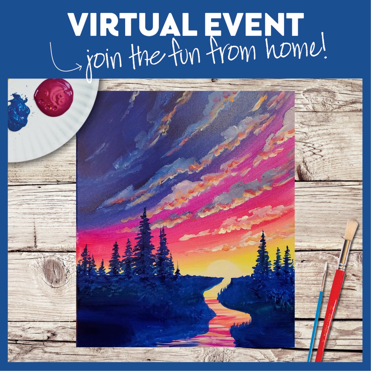 LIVE INTERACTIVE VIRTUAL CLASS - ART KIT INCLUDED (HAVE SUPPLIES? THEN IT'S ONLY $15!)